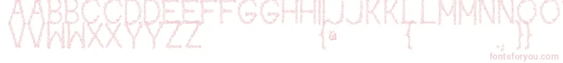 Kaori Font – Pink Fonts on White Background