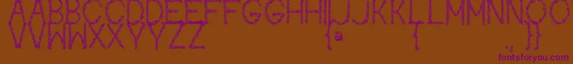 Kaori Font – Purple Fonts on Brown Background