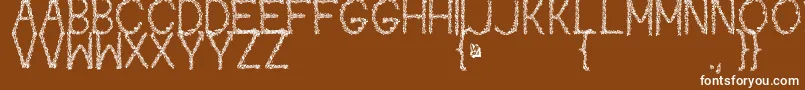 Kaori Font – White Fonts on Brown Background