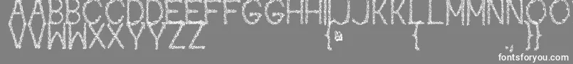 Kaori Font – White Fonts on Gray Background