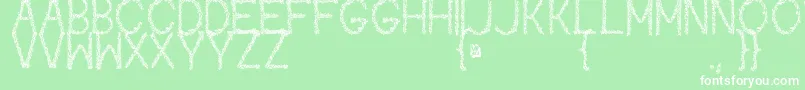Kaori Font – White Fonts on Green Background