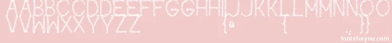 Kaori Font – White Fonts on Pink Background