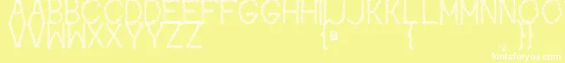 Kaori Font – White Fonts on Yellow Background