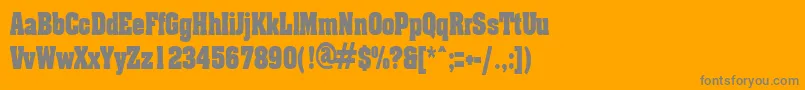 AcklincondensedRegular Font – Gray Fonts on Orange Background