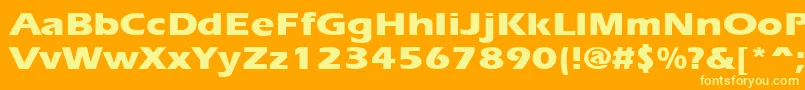 Ergoxbe Font – Yellow Fonts on Orange Background