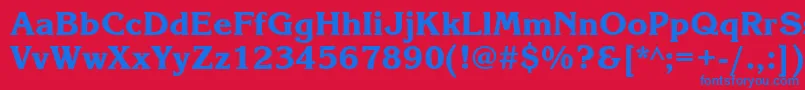 Korinnablackett Font – Blue Fonts on Red Background