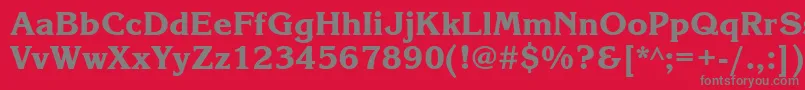 Korinnablackett Font – Gray Fonts on Red Background