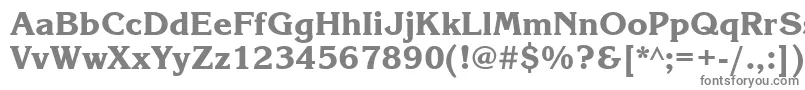 フォントKorinnablackett – 白い背景に灰色の文字