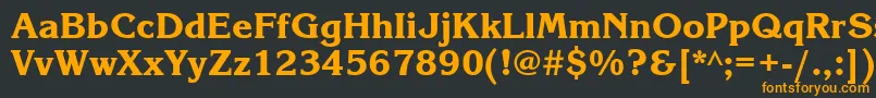Korinnablackett Font – Orange Fonts on Black Background