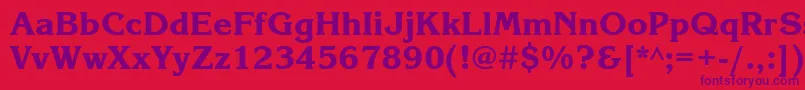 Korinnablackett Font – Purple Fonts on Red Background