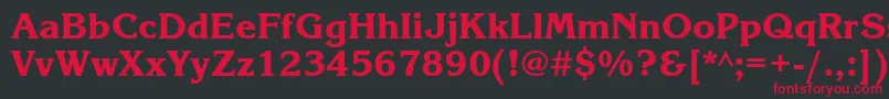 Korinnablackett Font – Red Fonts on Black Background