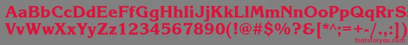 Korinnablackett Font – Red Fonts on Gray Background