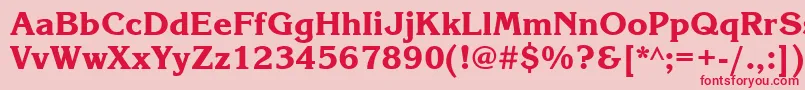 Korinnablackett Font – Red Fonts on Pink Background
