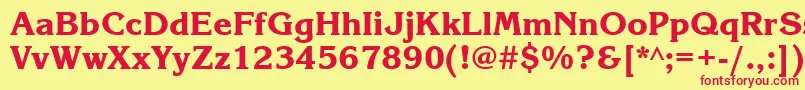Korinnablackett Font – Red Fonts on Yellow Background