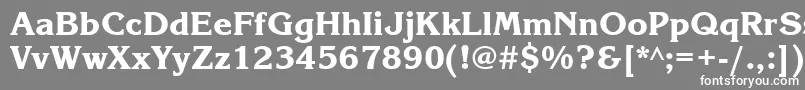 フォントKorinnablackett – 灰色の背景に白い文字