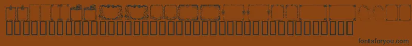 KrChristmasFrames Font – Black Fonts on Brown Background