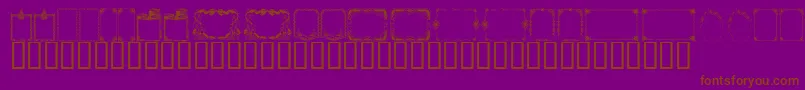 KrChristmasFrames Font – Brown Fonts on Purple Background