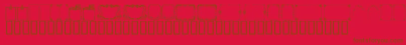 En savoir plus sur la police KrChristmasFrames Police KrChristmasFrames – polices brunes sur fond rouge