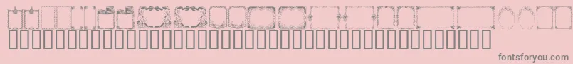 KrChristmasFrames Font – Gray Fonts on Pink Background