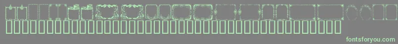 KrChristmasFrames Font – Green Fonts on Gray Background