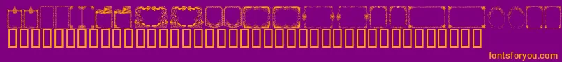 KrChristmasFrames Font – Orange Fonts on Purple Background