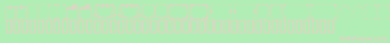 KrChristmasFrames Font – Pink Fonts on Green Background