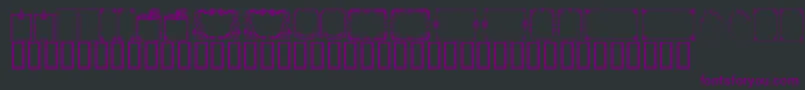 KrChristmasFrames Font – Purple Fonts on Black Background