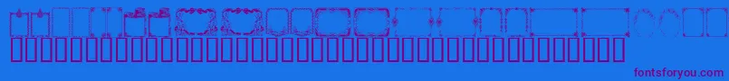 Подробнее о шрифте KrChristmasFrames Шрифт KrChristmasFrames – фиолетовые шрифты на синем фоне