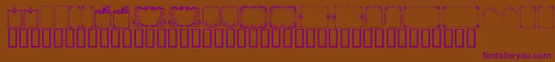 KrChristmasFrames Font – Purple Fonts on Brown Background