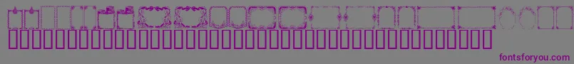 More about KrChristmasFrames Font KrChristmasFrames Font – Purple Fonts on Gray Background