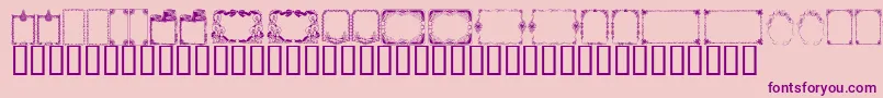 Más sobre la fuente KrChristmasFrames fuente KrChristmasFrames – Fuentes Moradas Sobre Fondo Rosa