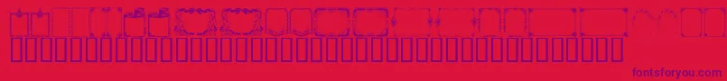 KrChristmasFrames Font – Purple Fonts on Red Background