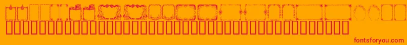 KrChristmasFrames Font – Red Fonts on Orange Background