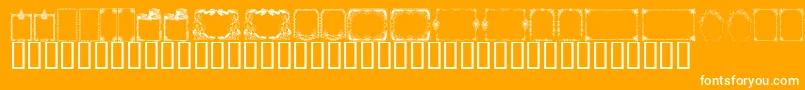 フォントKrChristmasFrames – オレンジの背景に白い文字