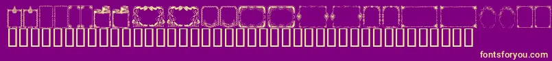 Más sobre la fuente KrChristmasFrames fuente KrChristmasFrames – Fuentes Amarillas Sobre Fondo Morado