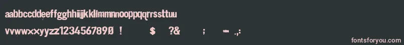 Шрифт Dirt2stickler – розовые шрифты на чёрном фоне