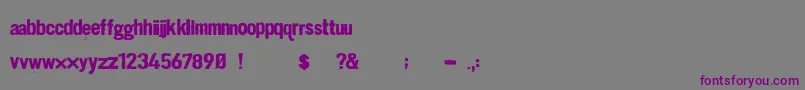 フォントDirt2stickler – 紫色のフォント、灰色の背景