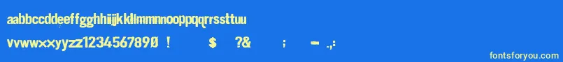 Dirt2stickler Font – Yellow Fonts on Blue Background