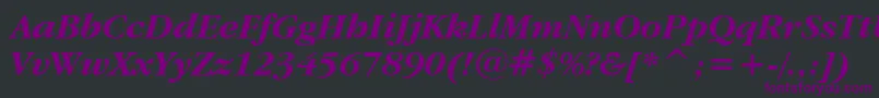 GaramondItcBoldItalicBt Font – Purple Fonts on Black Background