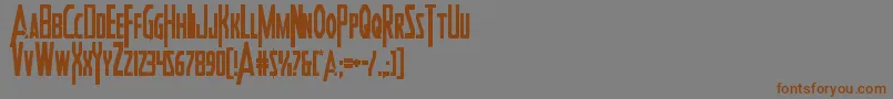 Heroesassemblecond Font – Brown Fonts on Gray Background