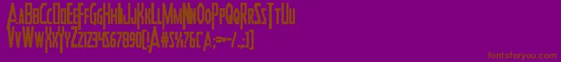 Heroesassemblecond Font – Brown Fonts on Purple Background