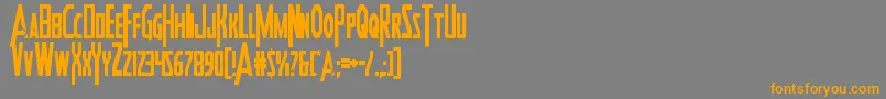 Heroesassemblecond Font – Orange Fonts on Gray Background