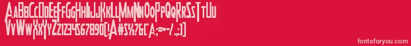 Heroesassemblecond Font – Pink Fonts on Red Background