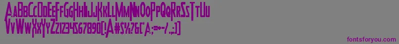 Heroesassemblecond Font – Purple Fonts on Gray Background