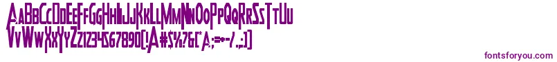 Heroesassemblecond Font – Purple Fonts on White Background