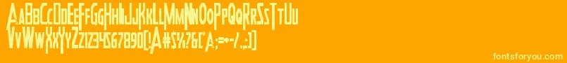 Heroesassemblecond Font – Yellow Fonts on Orange Background