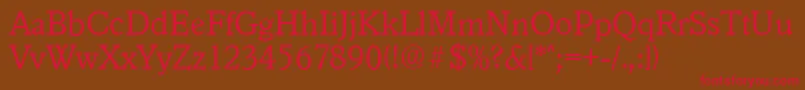 GranadaserialLightRegular Font – Red Fonts on Brown Background
