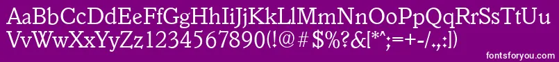 GranadaserialLightRegular Font – White Fonts on Purple Background