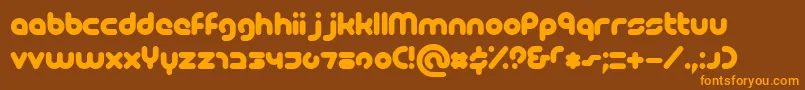 Picoblackal Font – Orange Fonts on Brown Background