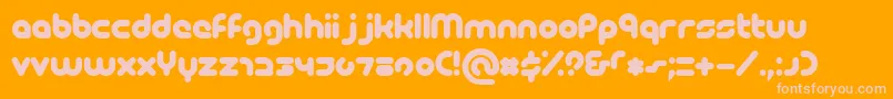 Picoblackal-Schriftart – Rosa Schriften auf orangefarbenem Hintergrund